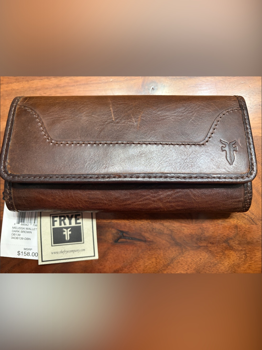 Frye Brown Leather Trifold  Wallet